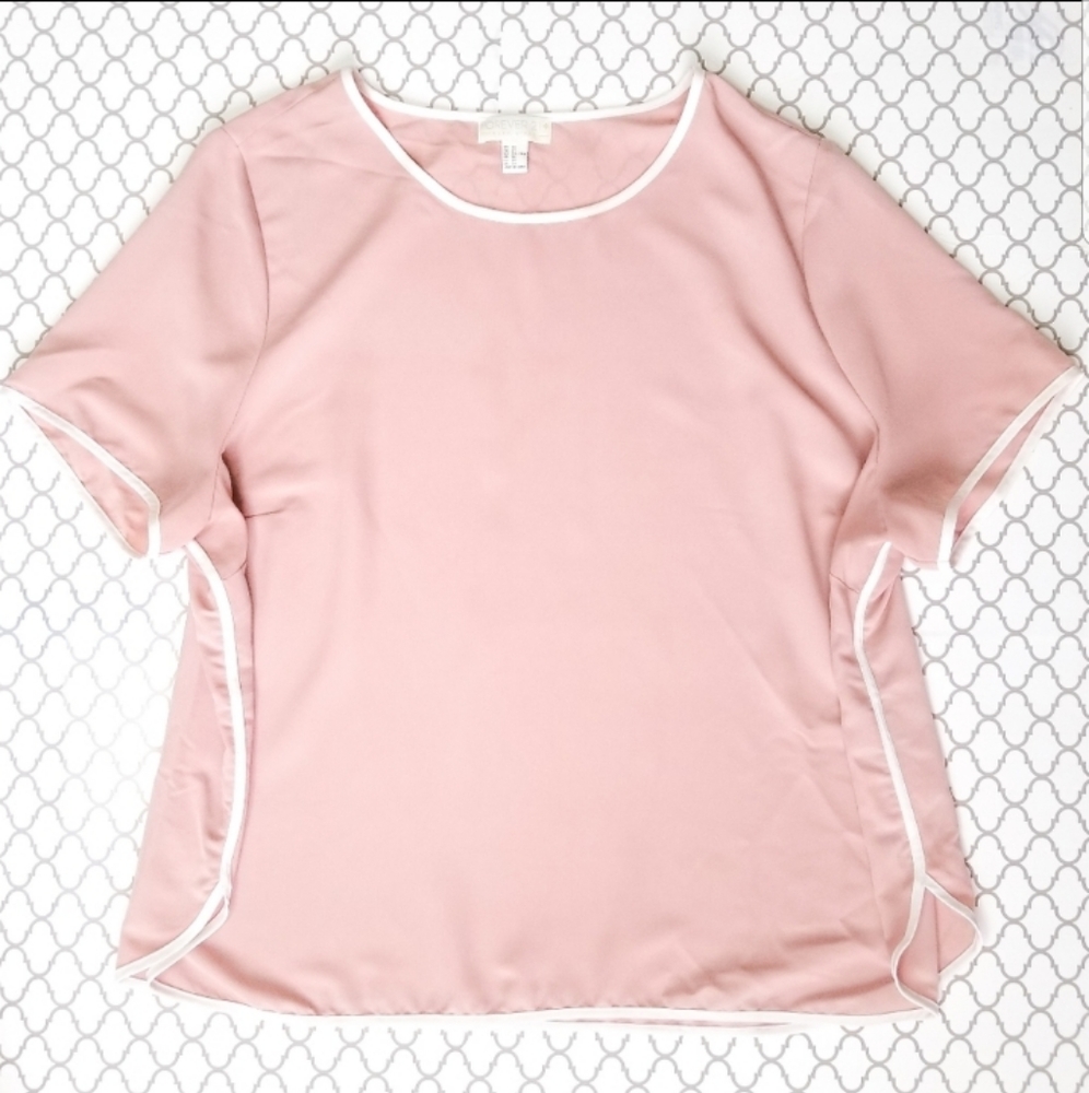 Forever21 Blush & White Top